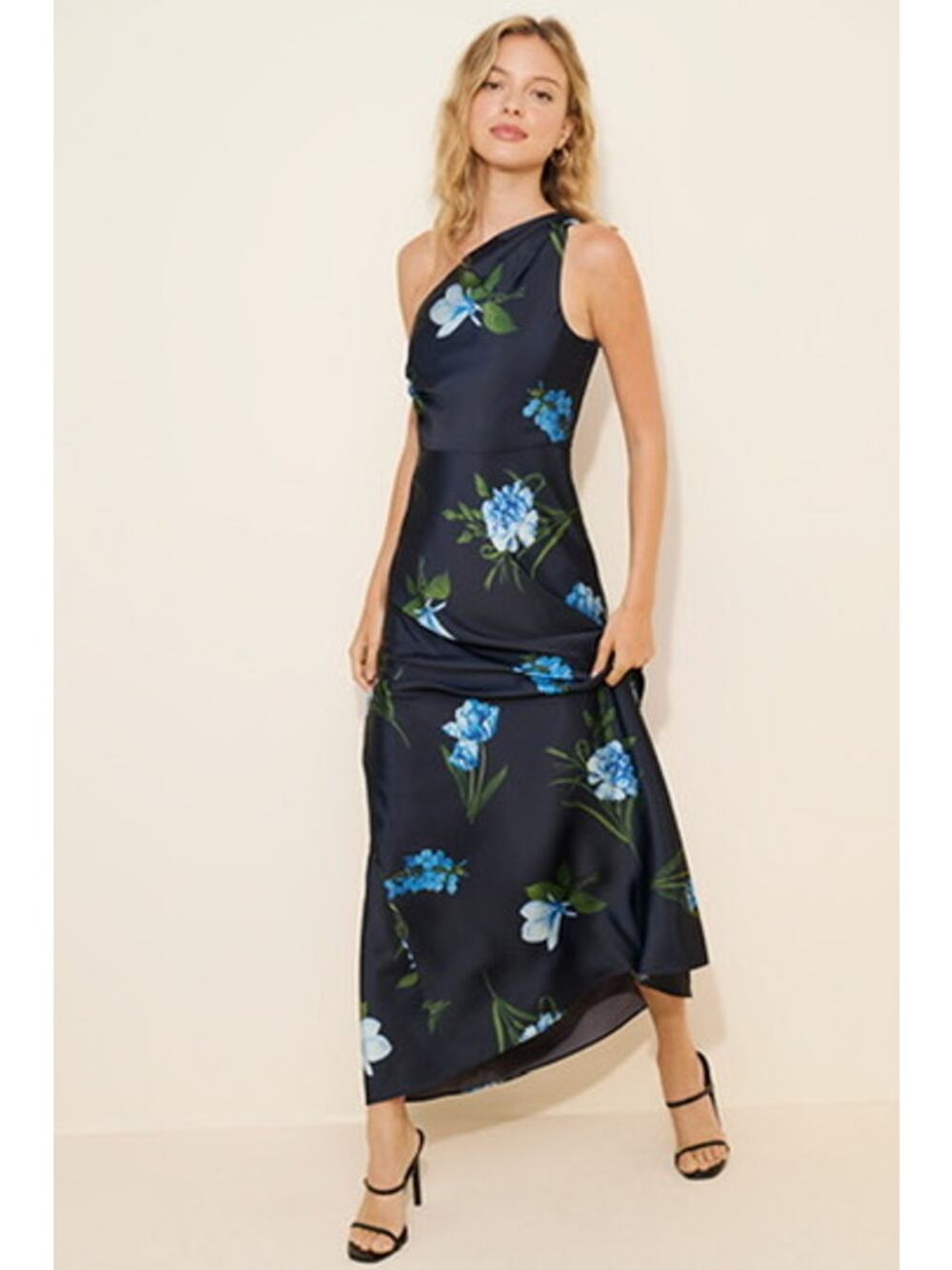 Sachin & Babi Delphine One Shoulder Gown, EUC, Size 8